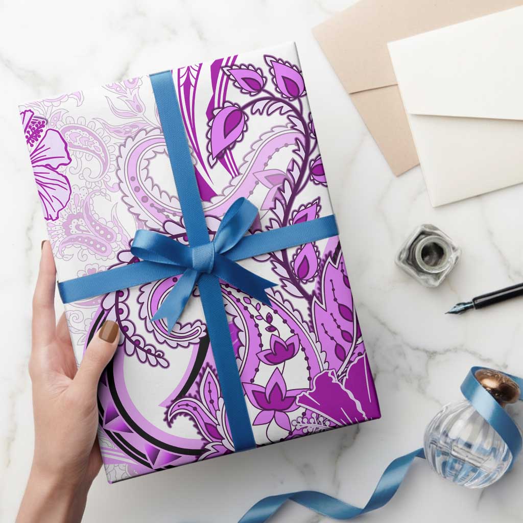 Polynesia Paisley Wrapping Paper Mix Pink Polynesian Pattern - Polynesian Pride
