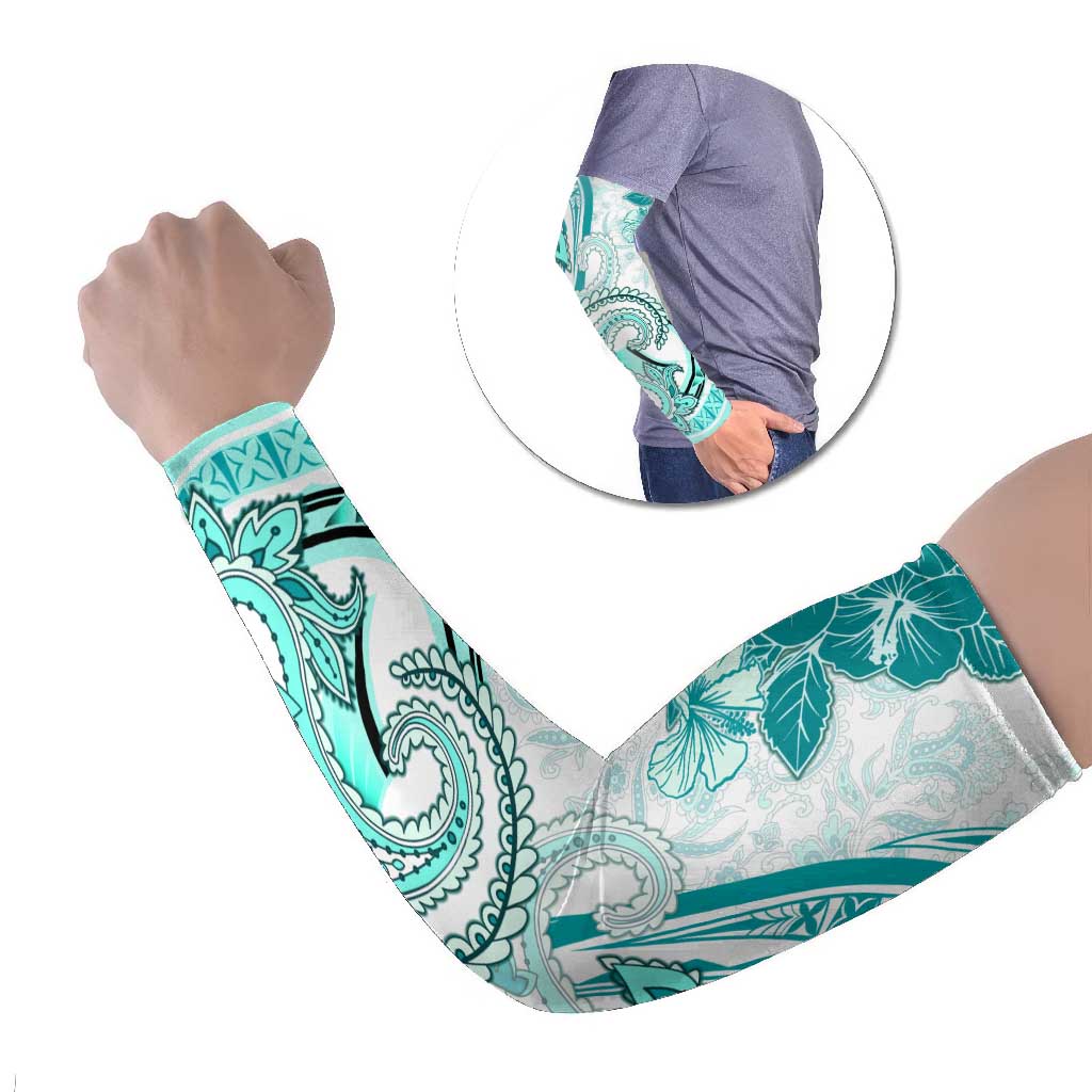 Polynesia Paisley Arm Sleeves Mix Teal Polynesian Pattern - Polynesian Pride
