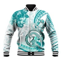 Polynesia Paisley Baseball Jacket Mix Teal Polynesian Pattern LT05 Unisex Teal - Polynesian Pride