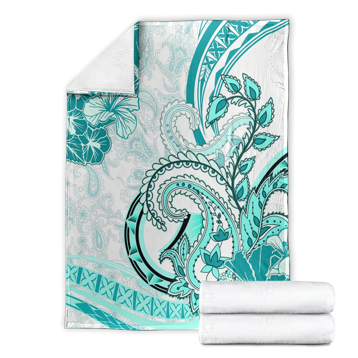 Polynesia Paisley Blanket Mix Teal Polynesian Pattern LT05 - Polynesian Pride