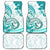 Polynesia Paisley Car Mats Mix Teal Polynesian Pattern