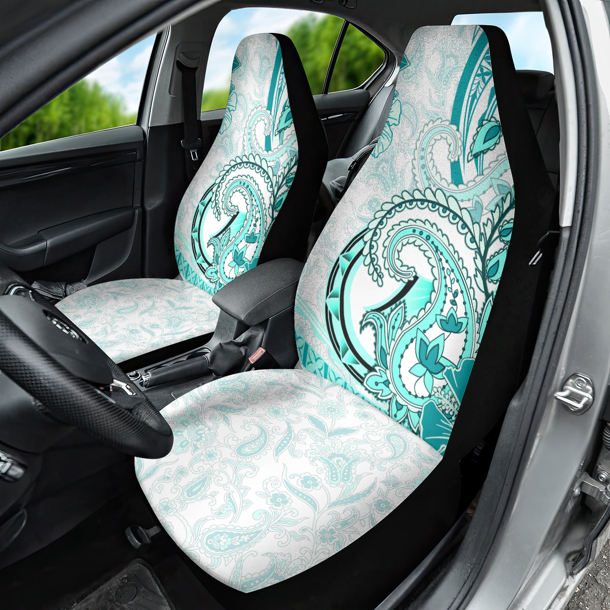 Polynesia Paisley Car Seat Cover Mix Teal Polynesian Pattern
