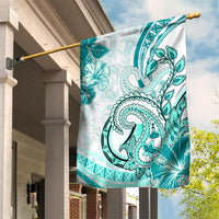 Polynesia Paisley Garden Flag Mix Teal Polynesian Pattern