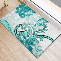 Polynesia Paisley Rubber Doormat Mix Teal Polynesian Pattern LT05 - Polynesian Pride