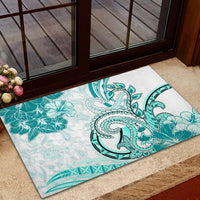 Polynesia Paisley Rubber Doormat Mix Teal Polynesian Pattern LT05 - Polynesian Pride
