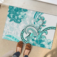 Polynesia Paisley Rubber Doormat Mix Teal Polynesian Pattern LT05 - Polynesian Pride