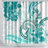 Polynesia Paisley Shower Curtain Mix Teal Polynesian Pattern
