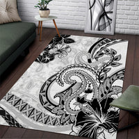 Polynesia Paisley Area Rug Mix White Polynesian Pattern