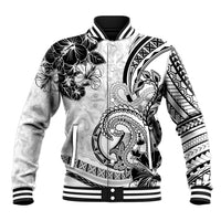Polynesia Paisley Baseball Jacket Mix White Polynesian Pattern LT05 Unisex White - Polynesian Pride