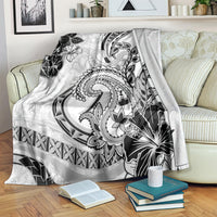 Polynesia Paisley Blanket Mix White Polynesian Pattern LT05 White - Polynesian Pride