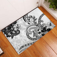 Polynesia Paisley Rubber Doormat Mix White Polynesian Pattern LT05 White - Polynesian Pride