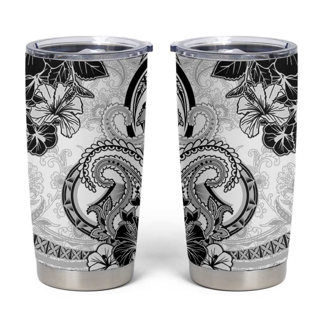 Polynesia Paisley Tumbler Cup Mix White Polynesian Pattern