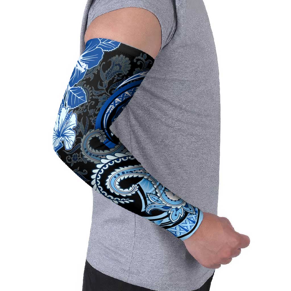 Polynesia Paisley Arm Sleeves Mix Blue Polynesian Pattern LT05 - Polynesian Pride