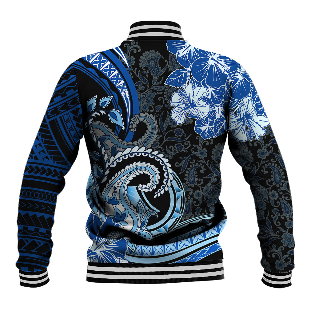 Polynesia Paisley Baseball Jacket Mix Blue Polynesian Pattern LT05 - Polynesian Pride