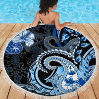 Polynesia Paisley Beach Blanket Mix Blue Polynesian Pattern LT05 - Polynesian Pride