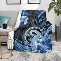 Polynesia Paisley Blanket Mix Blue Polynesian Pattern