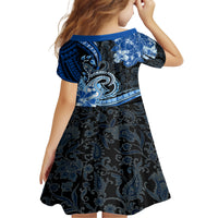 Polynesia Paisley Family Matching Puletasi and Hawaiian Shirt Mix Blue Polynesian Pattern LT05 - Polynesian Pride