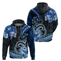 Polynesia Paisley Hoodie Mix Blue Polynesian Pattern LT05 - Polynesian Pride