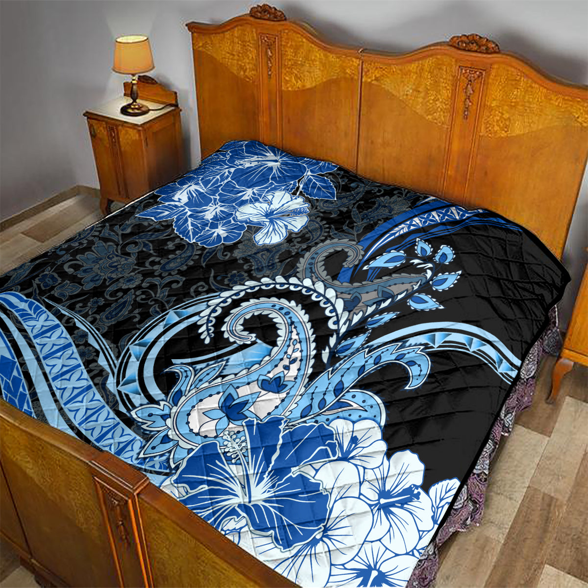 Polynesia Paisley Quilt Mix Blue Polynesian Pattern LT05 - Polynesian Pride