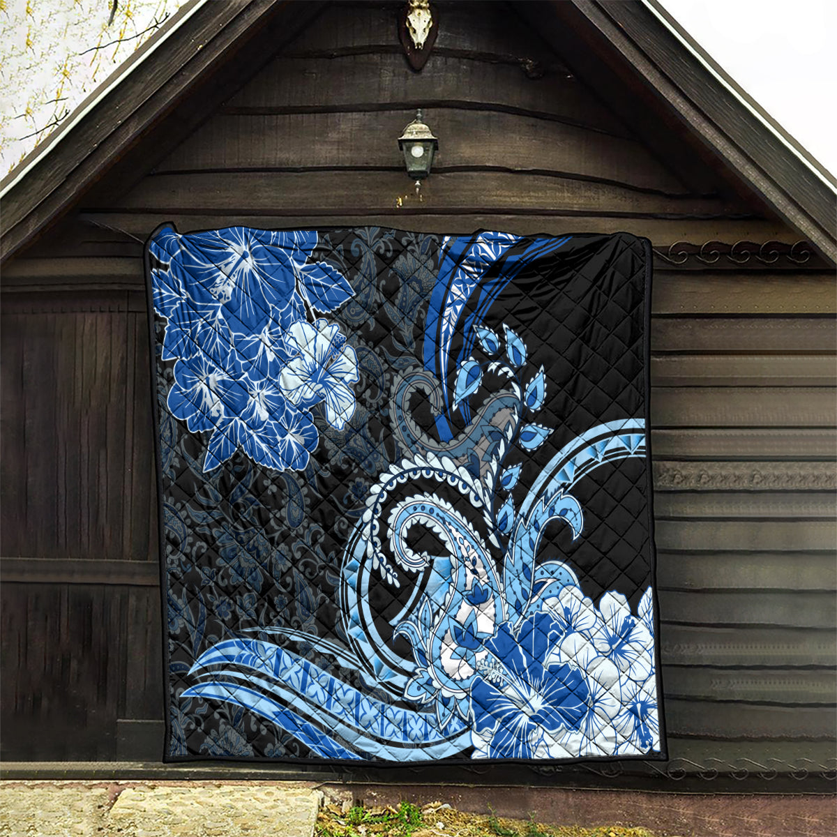 Polynesia Paisley Quilt Mix Blue Polynesian Pattern LT05 - Polynesian Pride