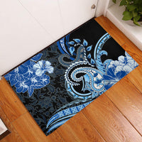 Polynesia Paisley Rubber Doormat Mix Blue Polynesian Pattern LT05 Blue - Polynesian Pride