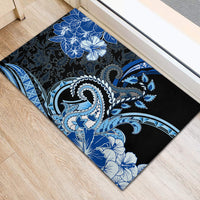 Polynesia Paisley Rubber Doormat Mix Blue Polynesian Pattern LT05 - Polynesian Pride