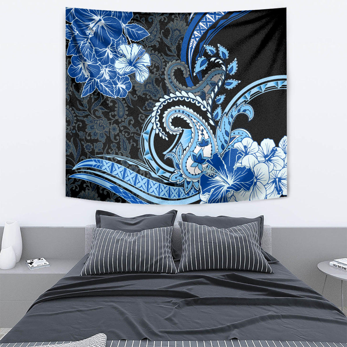 Polynesia Paisley Tapestry Mix Blue Polynesian Pattern