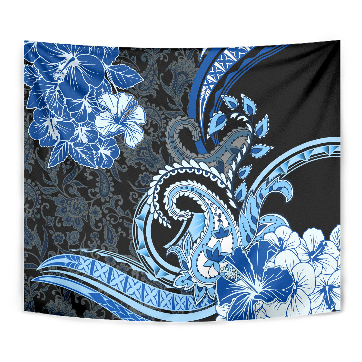 Polynesia Paisley Tapestry Mix Blue Polynesian Pattern