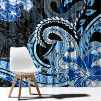 Polynesia Paisley Window Curtain Mix Blue Polynesian Pattern LT05 - Polynesian Pride