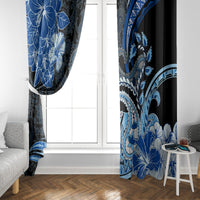 Polynesia Paisley Window Curtain Mix Blue Polynesian Pattern LT05 - Polynesian Pride