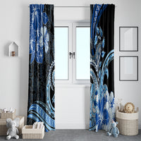 Polynesia Paisley Window Curtain Mix Blue Polynesian Pattern LT05 - Polynesian Pride