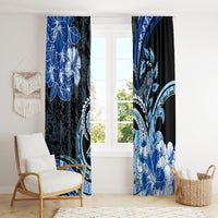 Polynesia Paisley Window Curtain Mix Blue Polynesian Pattern LT05 - Polynesian Pride