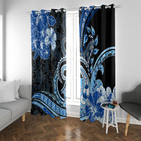 Polynesia Paisley Window Curtain Mix Blue Polynesian Pattern LT05 With Grommets Blue - Polynesian Pride