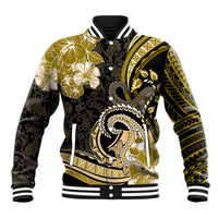 Polynesia Paisley Baseball Jacket Mix Gold Polynesian Pattern LT05 Unisex Gold - Polynesian Pride