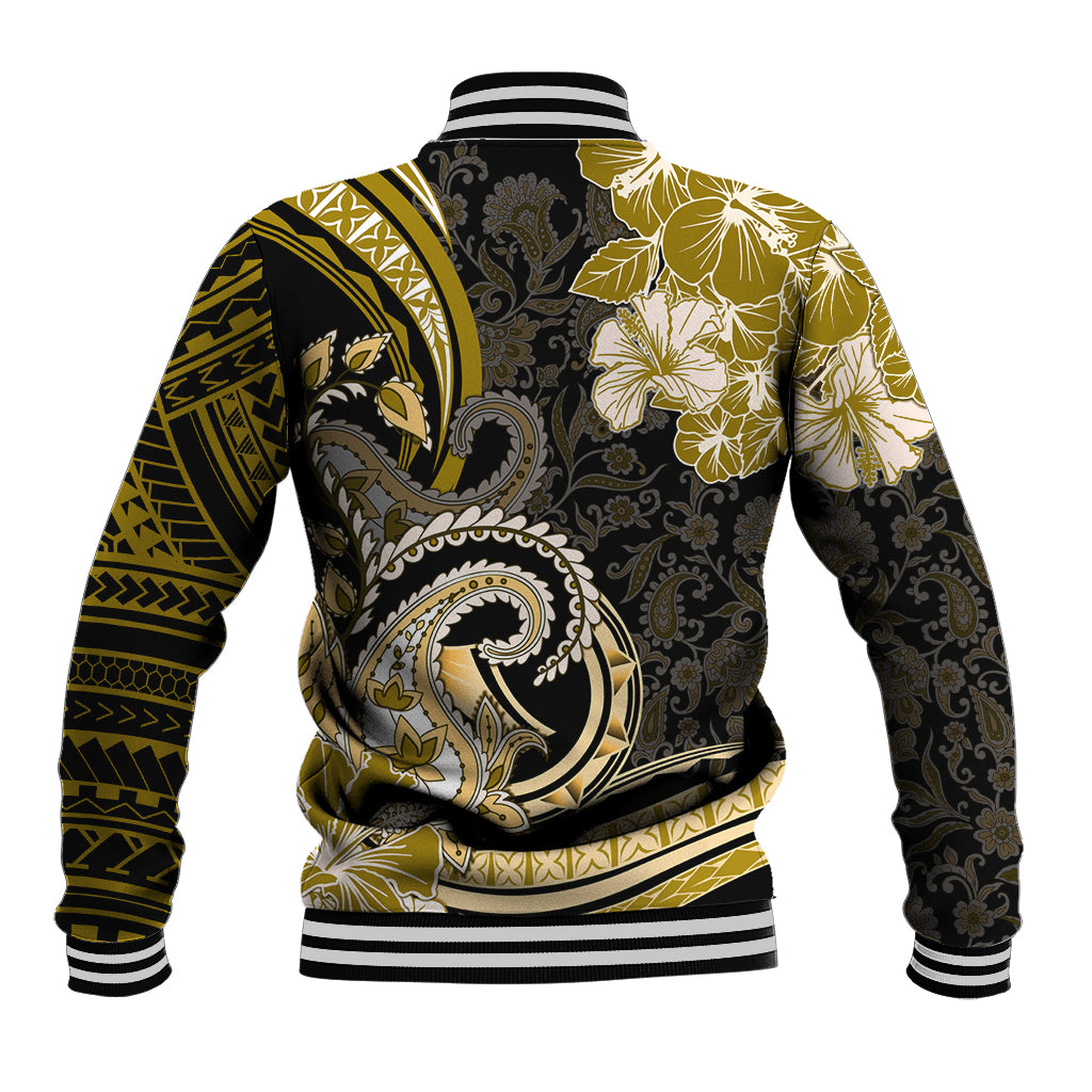 Polynesia Paisley Baseball Jacket Mix Gold Polynesian Pattern LT05 - Polynesian Pride