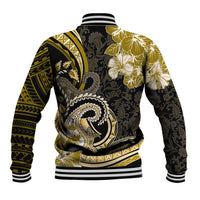 Polynesia Paisley Baseball Jacket Mix Gold Polynesian Pattern LT05 - Polynesian Pride