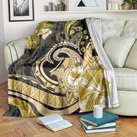 Polynesia Paisley Blanket Mix Gold Polynesian Pattern LT05 Gold - Polynesian Pride