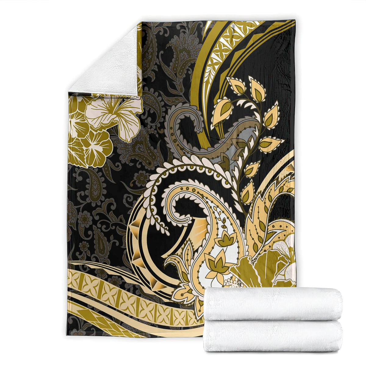 Polynesia Paisley Blanket Mix Gold Polynesian Pattern LT05 - Polynesian Pride
