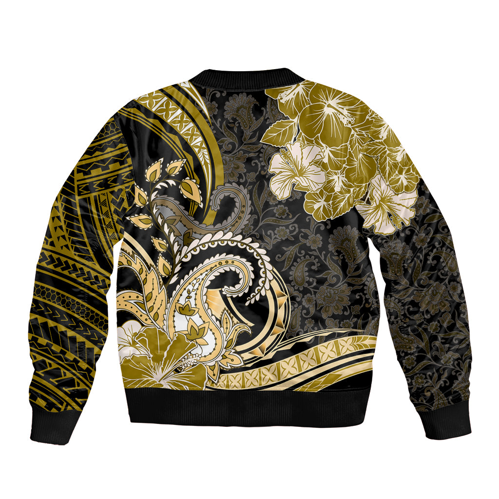 Polynesia Paisley Bomber Jacket Mix Gold Polynesian Pattern LT05 - Polynesian Pride