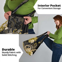 Polynesia Paisley Grocery Bag Mix Gold Polynesian Pattern