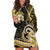 Polynesia Paisley Hoodie Dress Mix Gold Polynesian Pattern LT05 Gold - Polynesian Pride