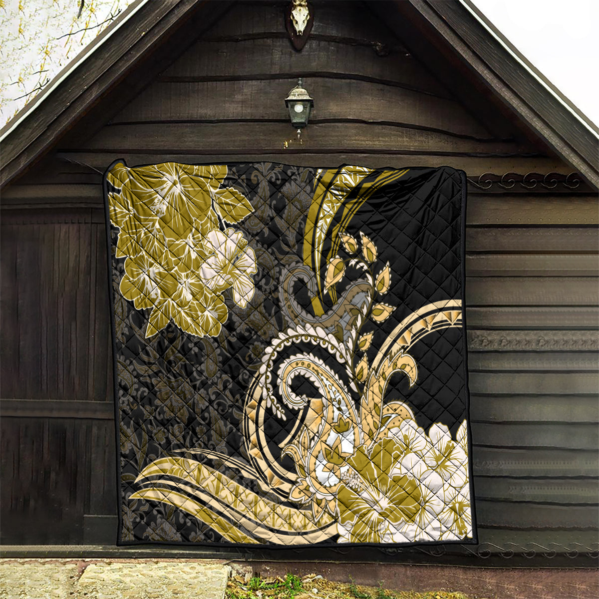 Polynesia Paisley Quilt Mix Gold Polynesian Pattern LT05 - Polynesian Pride