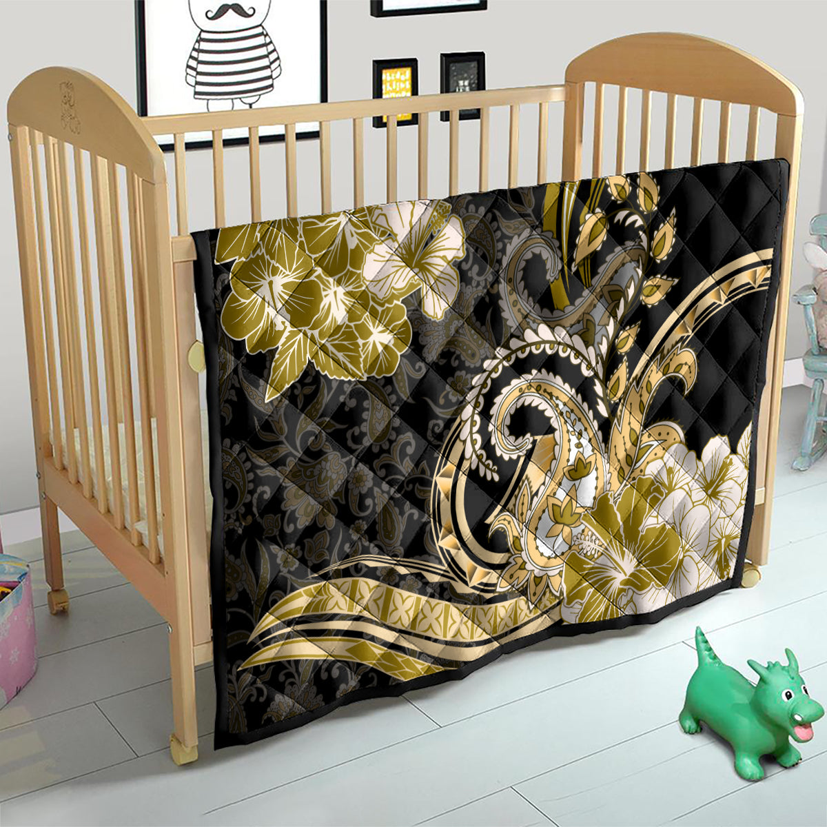 Polynesia Paisley Quilt Mix Gold Polynesian Pattern LT05 - Polynesian Pride