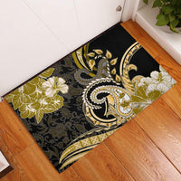 Polynesia Paisley Rubber Doormat Mix Gold Polynesian Pattern