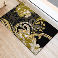 Polynesia Paisley Rubber Doormat Mix Gold Polynesian Pattern