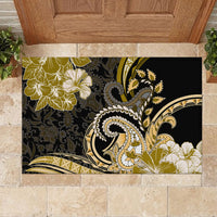 Polynesia Paisley Rubber Doormat Mix Gold Polynesian Pattern