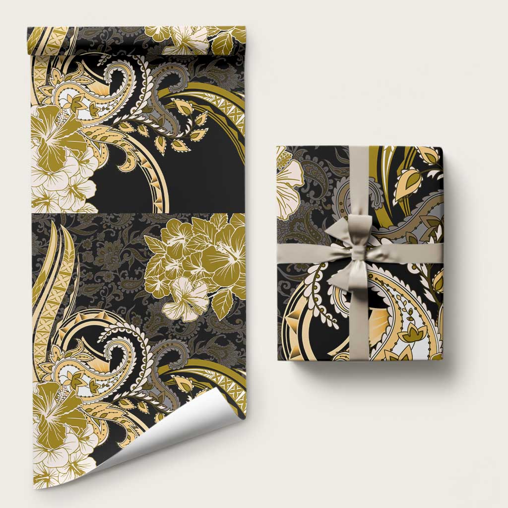 Polynesia Paisley Wrapping Paper Mix Gold Polynesian Pattern LT05 58" × 23" Gold - Polynesian Pride