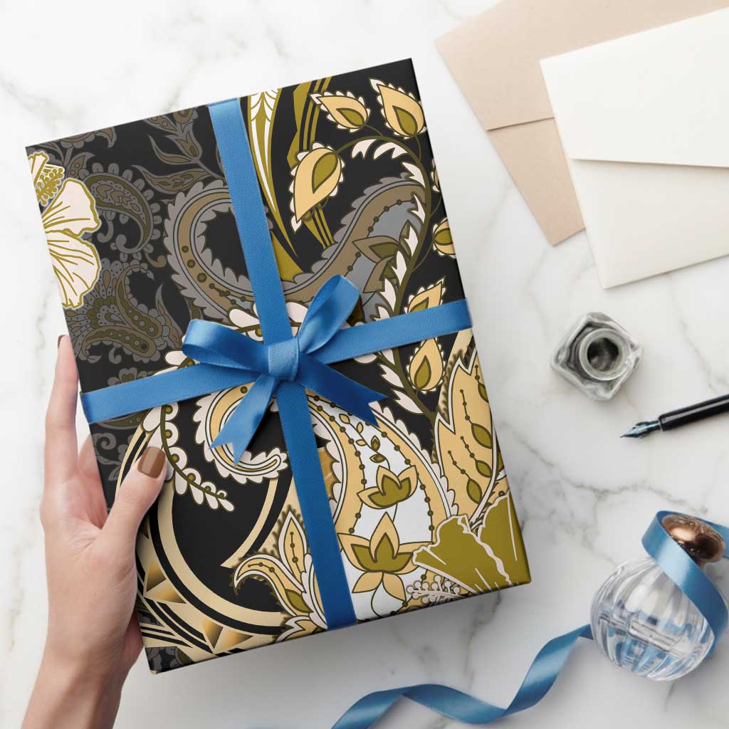 Polynesia Paisley Wrapping Paper Mix Gold Polynesian Pattern LT05 - Polynesian Pride