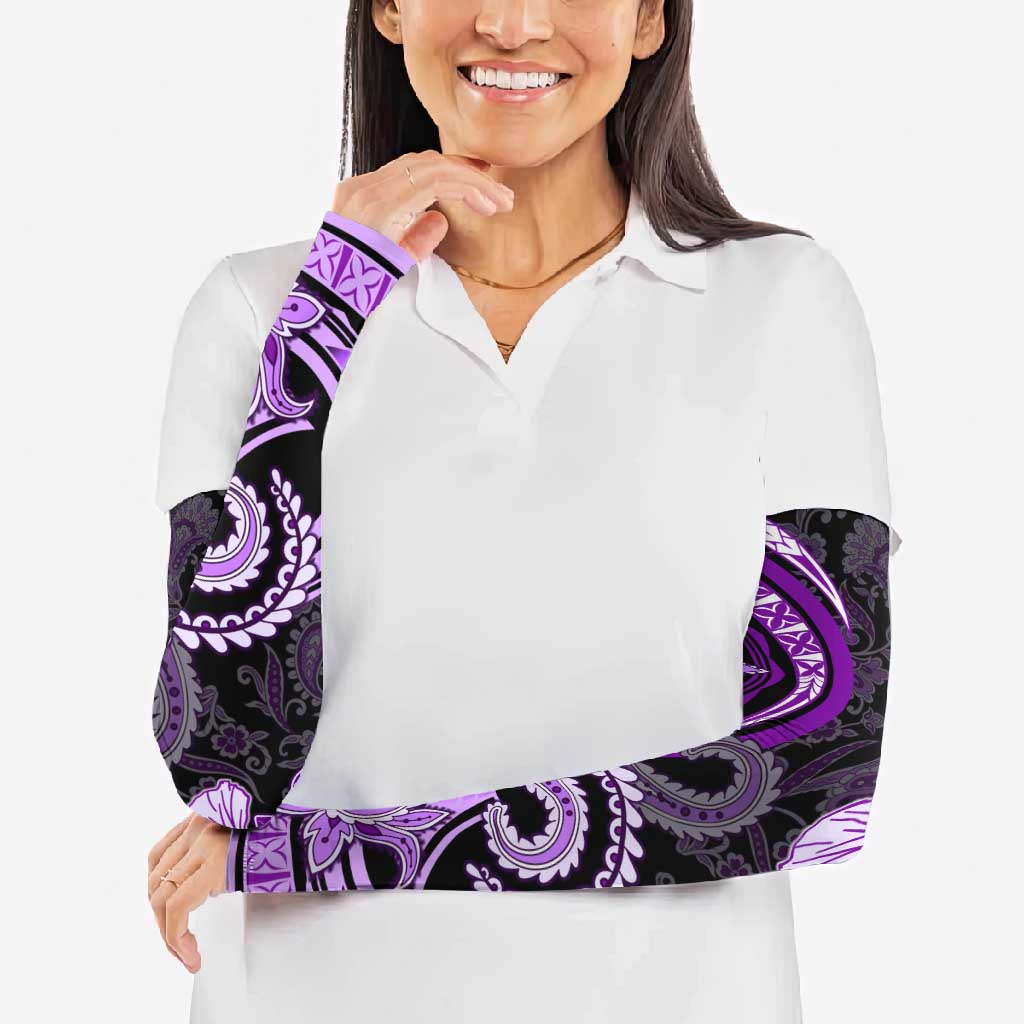 Polynesia Paisley Arm Sleeves Mix Purple Polynesian Pattern LT05 - Polynesian Pride