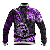Polynesia Paisley Baseball Jacket Mix Purple Polynesian Pattern LT05 - Polynesian Pride